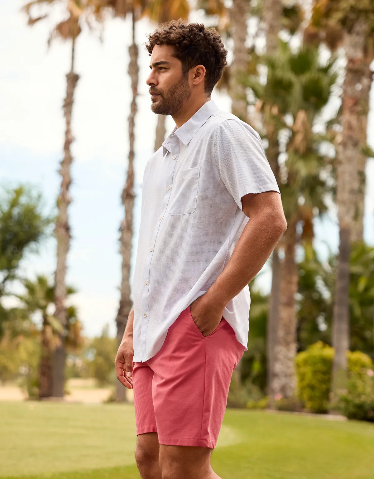 Regular Fit Shirt – Shirt Collar – Fish Print Off-White