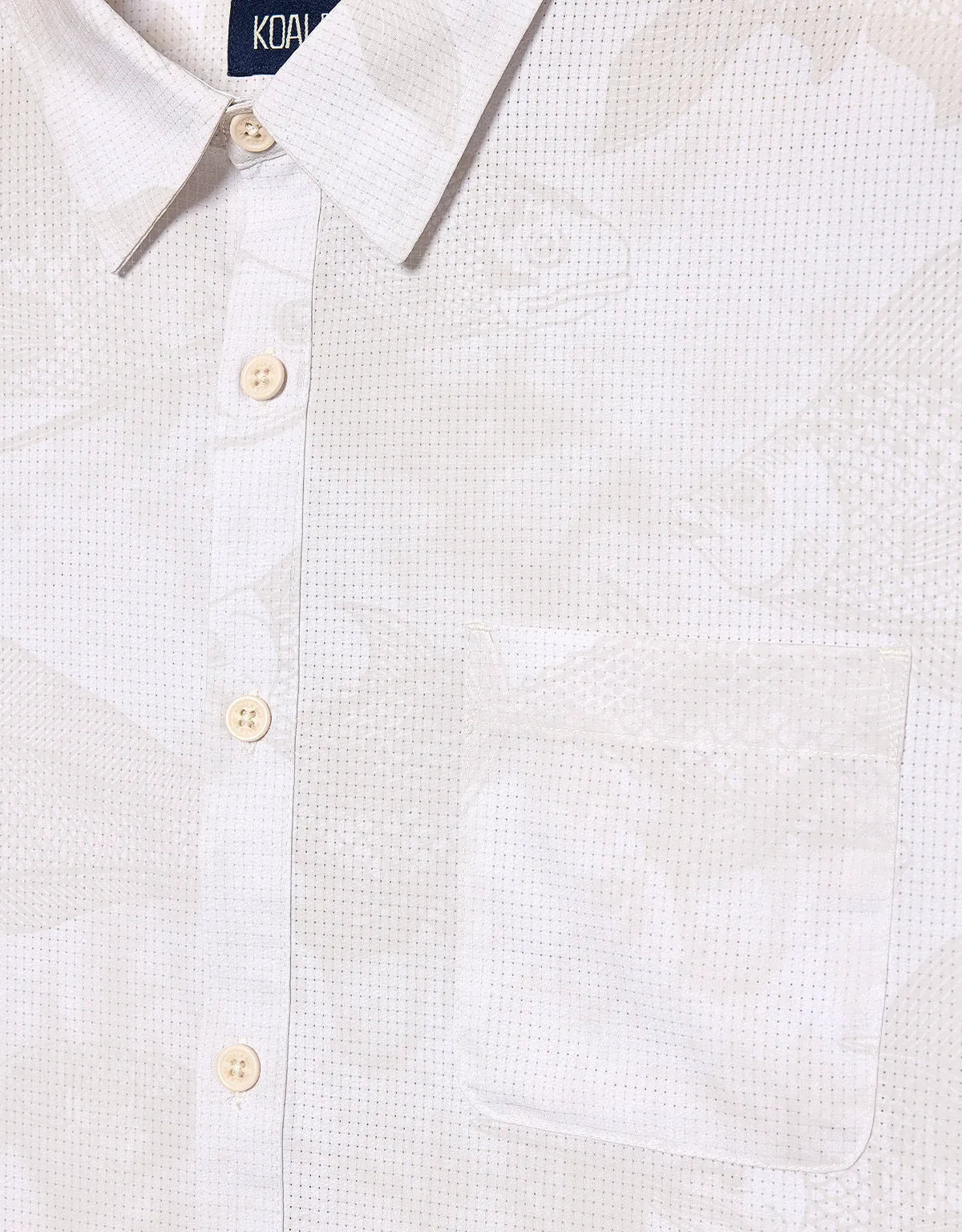 Regular Fit Shirt – Shirt Collar – Fish Print Off-White